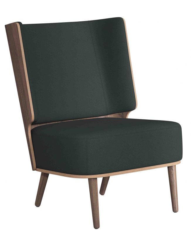 Serena Lounge Chair Armchair dark stained oak novoform Phantom grey