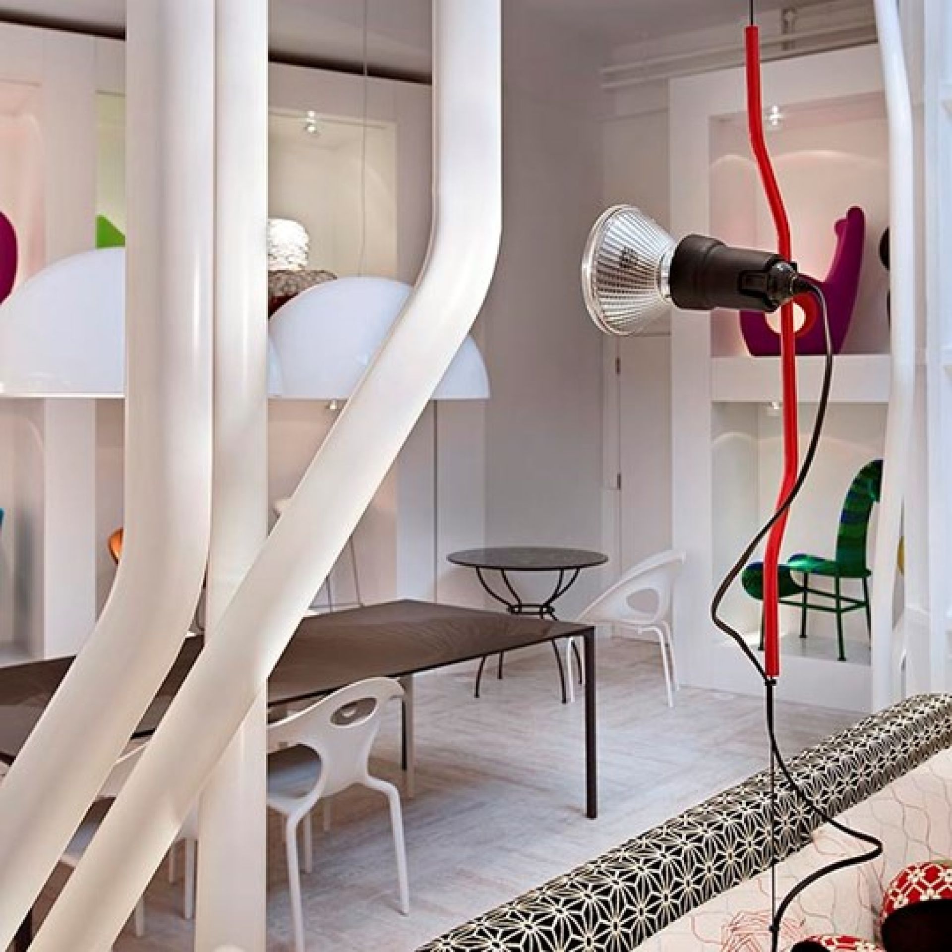 Parentesi Lamp with switch Flos Red