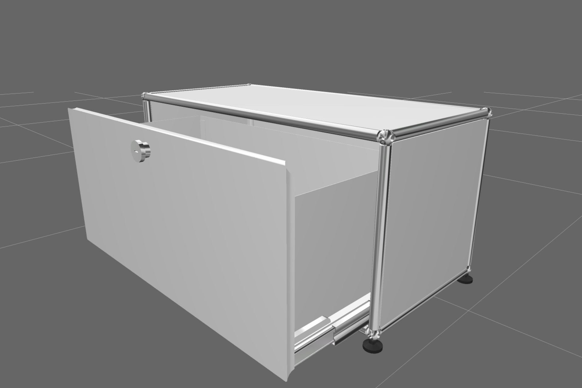 USM Haller Lowboard 1 Drawer Pure white - FAST DELIVERY