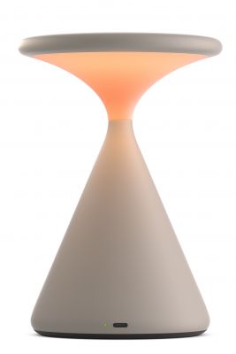 Salt Battery Lamp / Table Lamp Grey sand-white