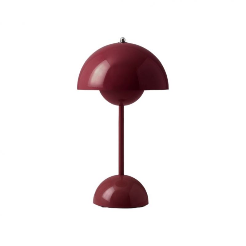 Flowerpot VP9 Portable Battery lamp / Table lamp with USB AndTradition Dark plum