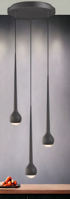 Falling Sun Water pendant light Grau