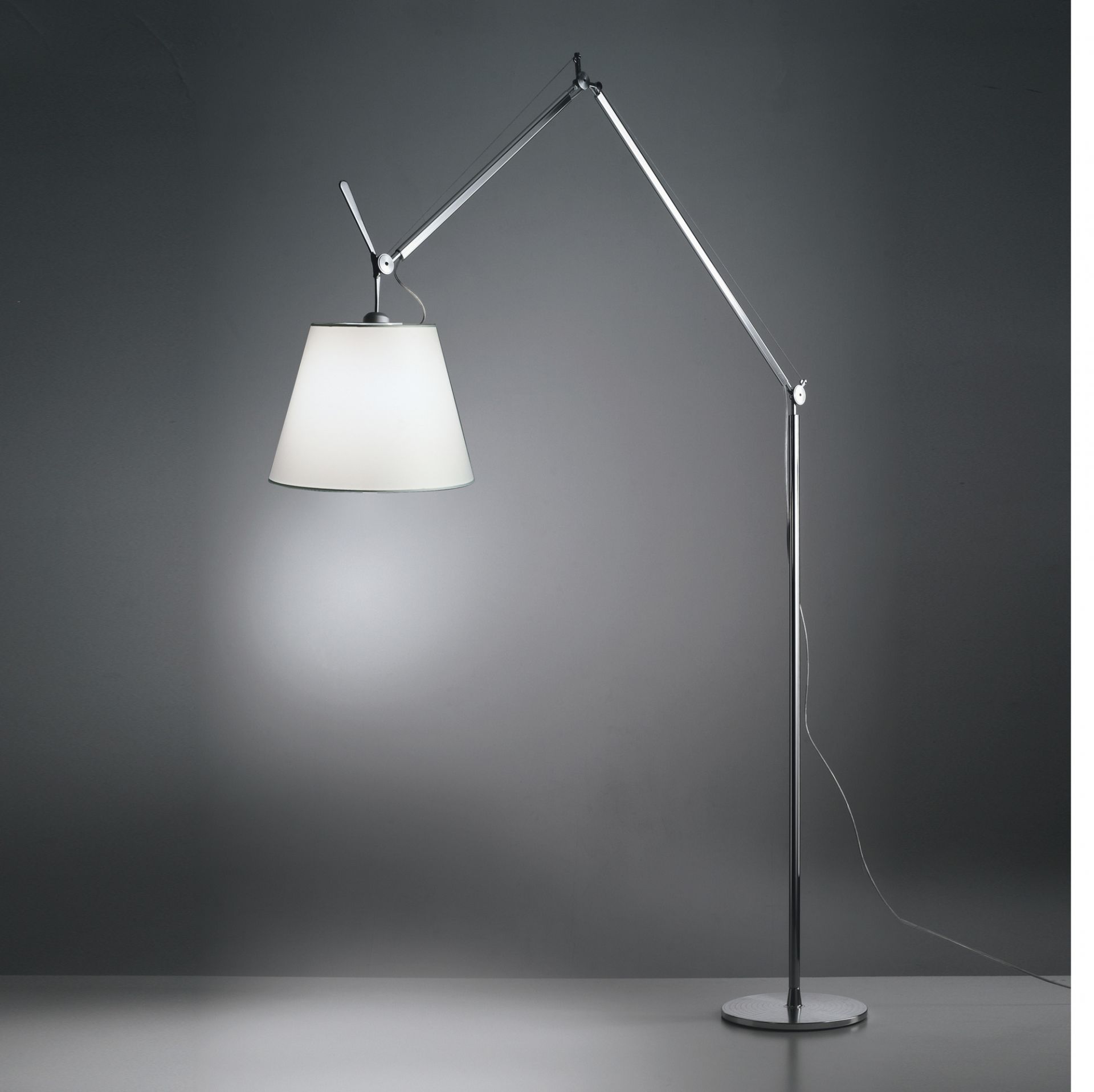 Tolomeo Mega Floor floor lamp base and rod aluminium Artemide