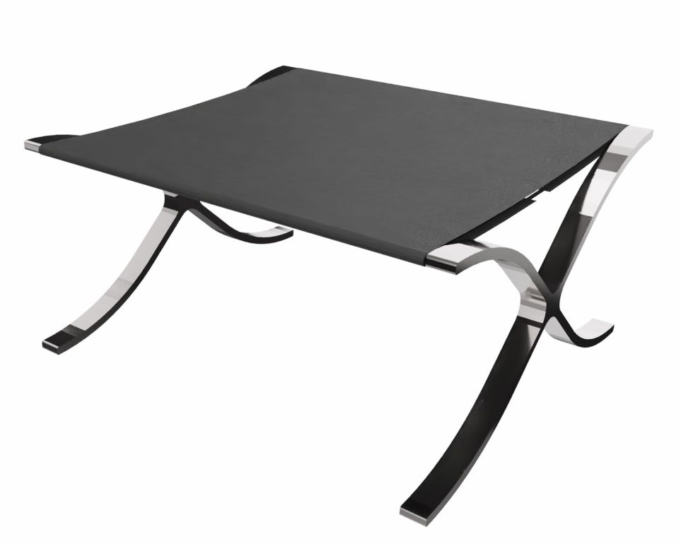 Barcelona Stool / Stool Relax with black cowhide Knoll International 