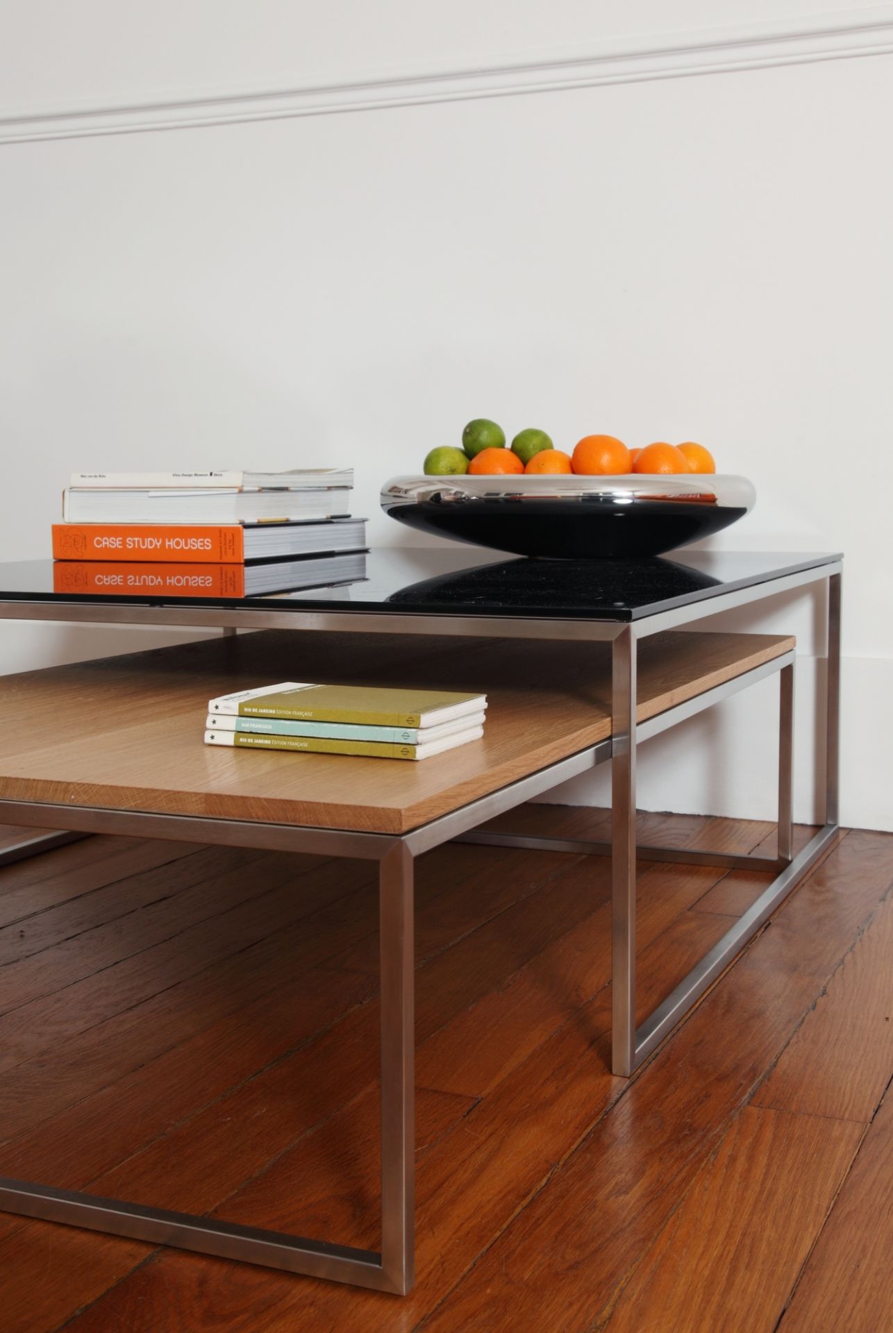 Less H 5/2 glass ESG clear coffee table Hans Hansen