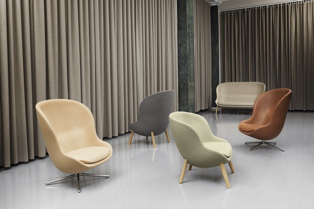 Hyg Lounge Chair High Swivel Armchair Normann Copenhagen