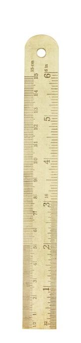 Ruler 15 cm brass house doctor SINGLE PIECES