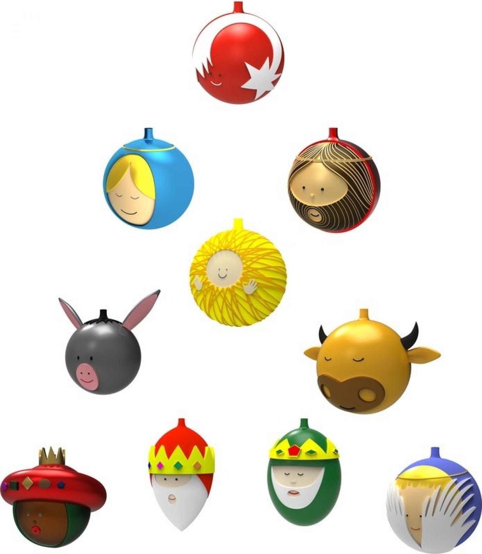 Palle Presepe - Melchiorre big Christmas baubles Alessi AMJ13 9