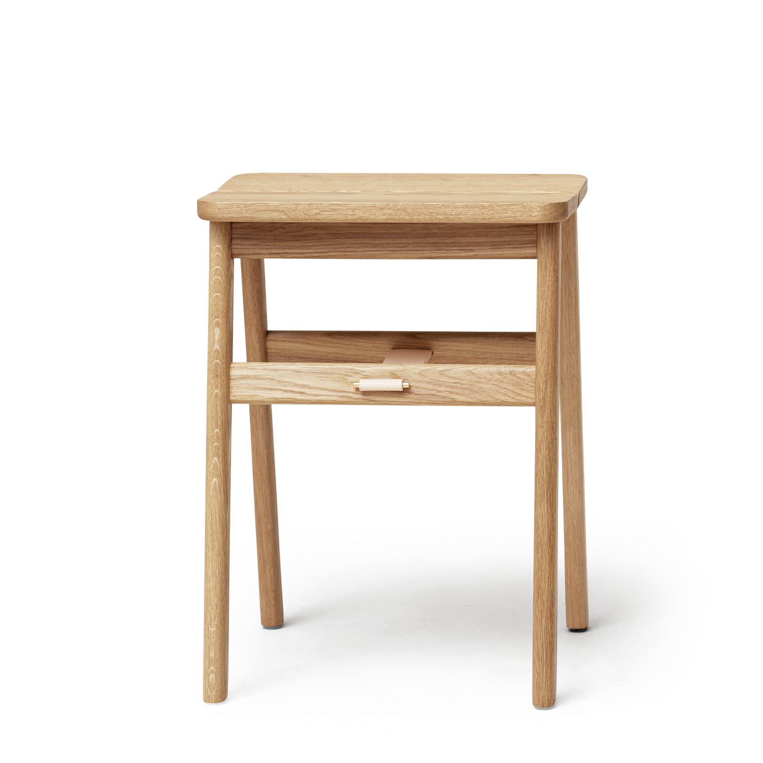 Angle folding stool oak white oiled Form & Refine