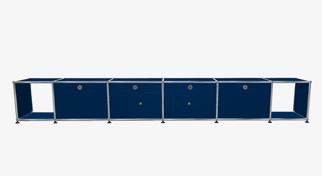 USM Board gentian blue without locks Wx270 cm USM Haller SINGLE PIECES