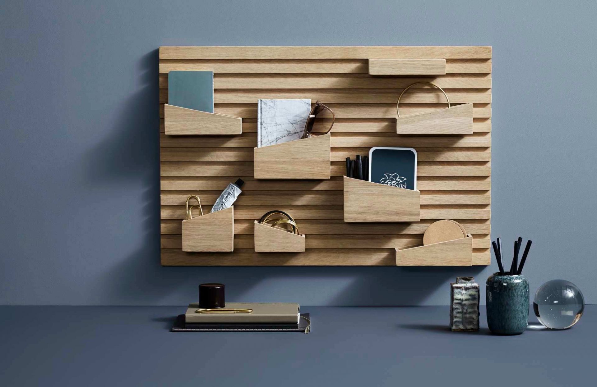 Input organiser wall storage Woud SINGLE PIECES