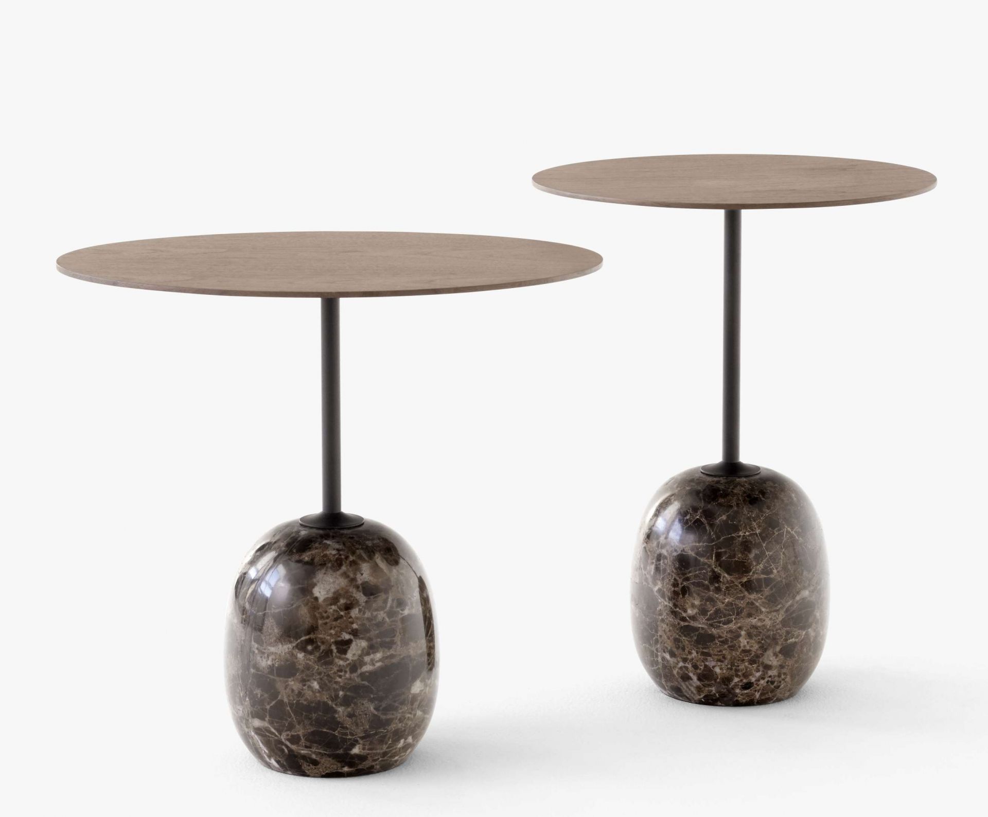 Lato LN8 side table with wooden top WALNUT/MARBLE EMARADOR AndTradition SINGLE PIECES