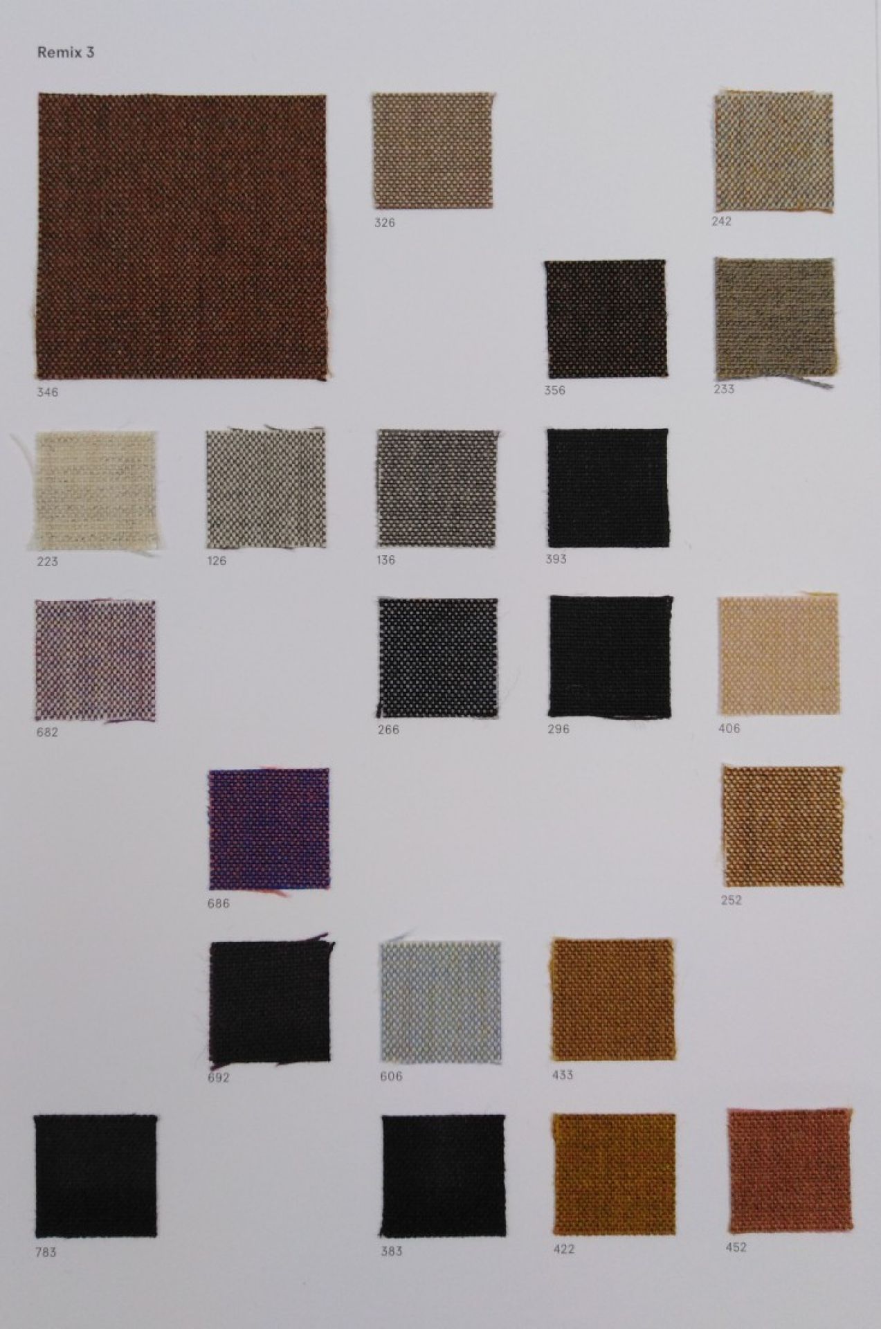 Fabric pattern card Remix 3 Kvadrat