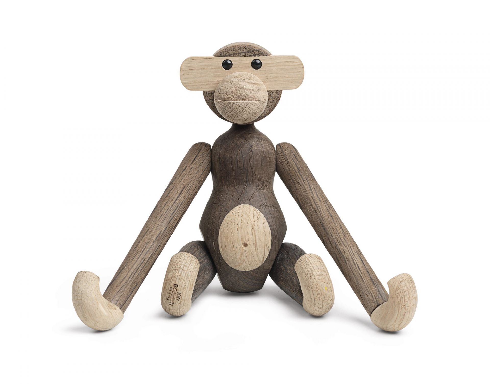 Monkey small wooden figure smoked oak Kay Bojesen