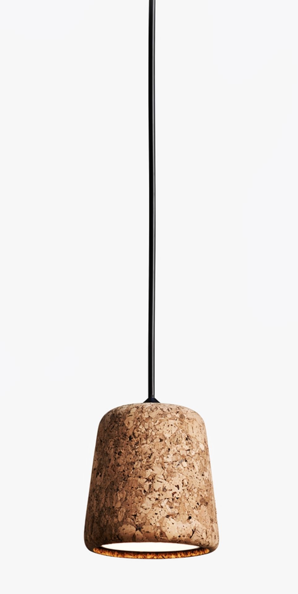 Material Pendant Pendelleuchte Kork New Works-Kork gemischt / schwarz
