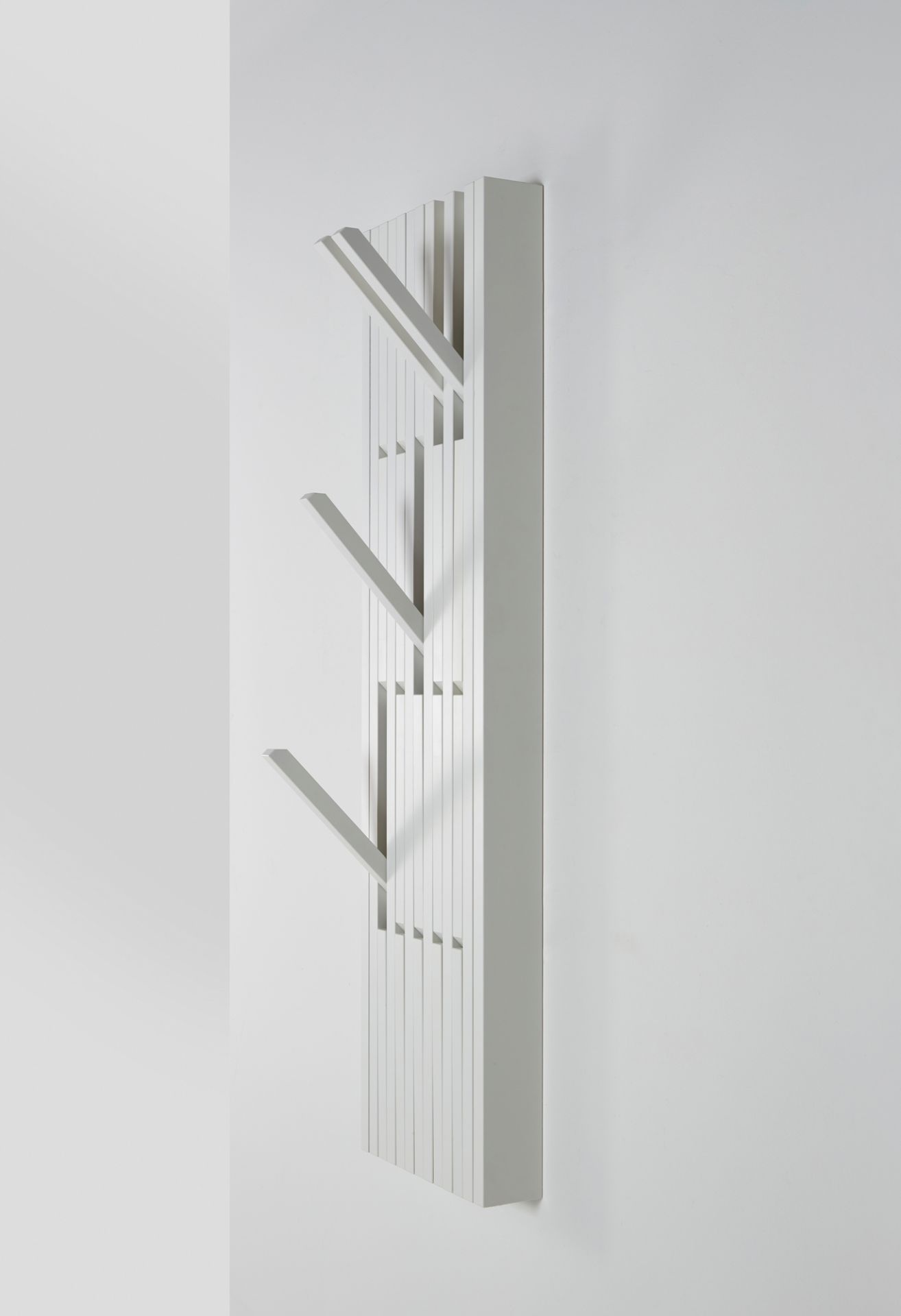 Piano wall coat rack small Beech Lacquered White PER/USE