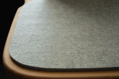 VIENNA felt seat cushion, 5 mm thick, with anti-slip coating, light grey melange, Jan Kurtz