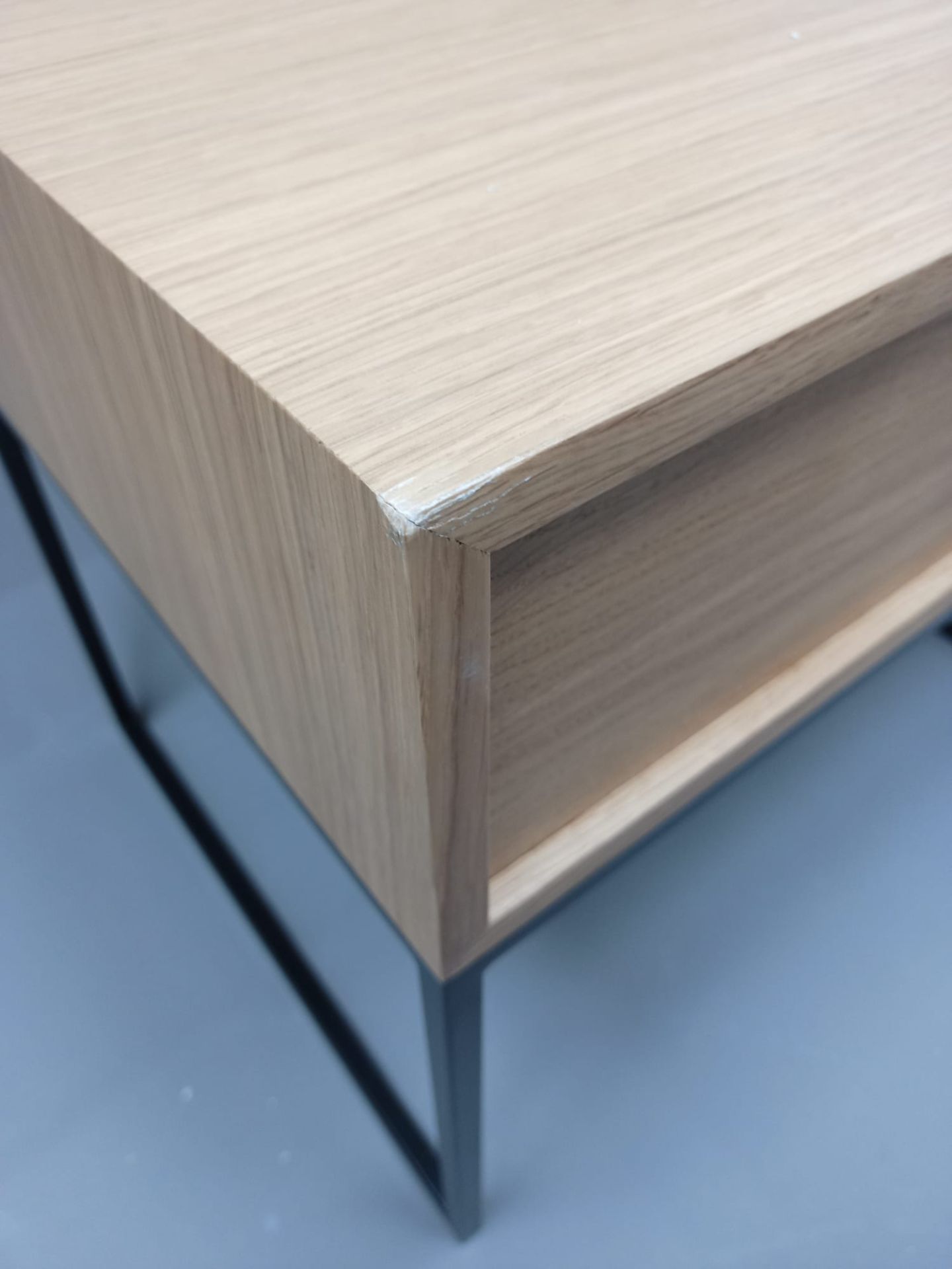Dina side table, natural oak, Jan Kurtz, defective copy 