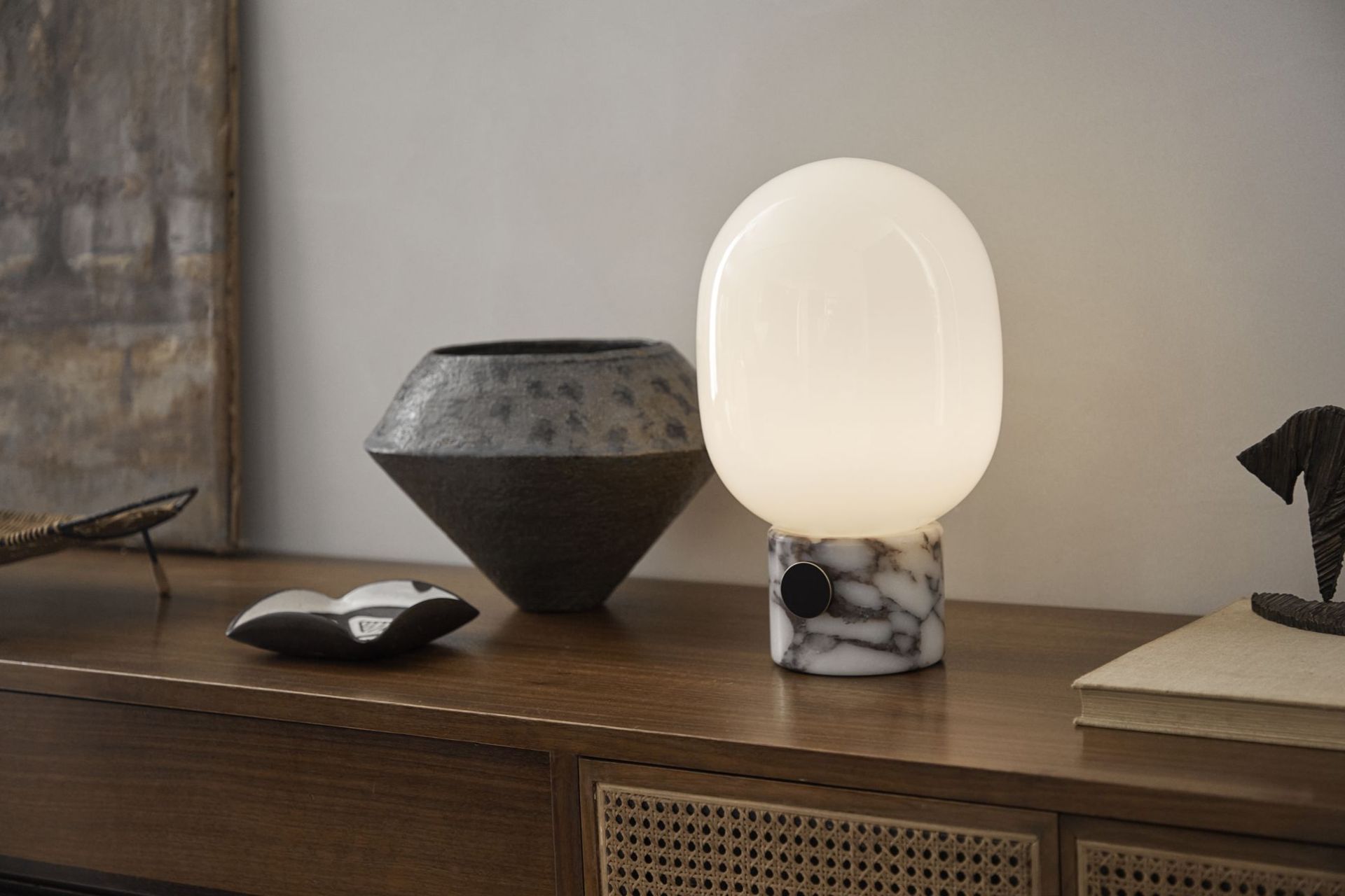 JWDA Table lamp Large Travertine red Audo Copenhagen
