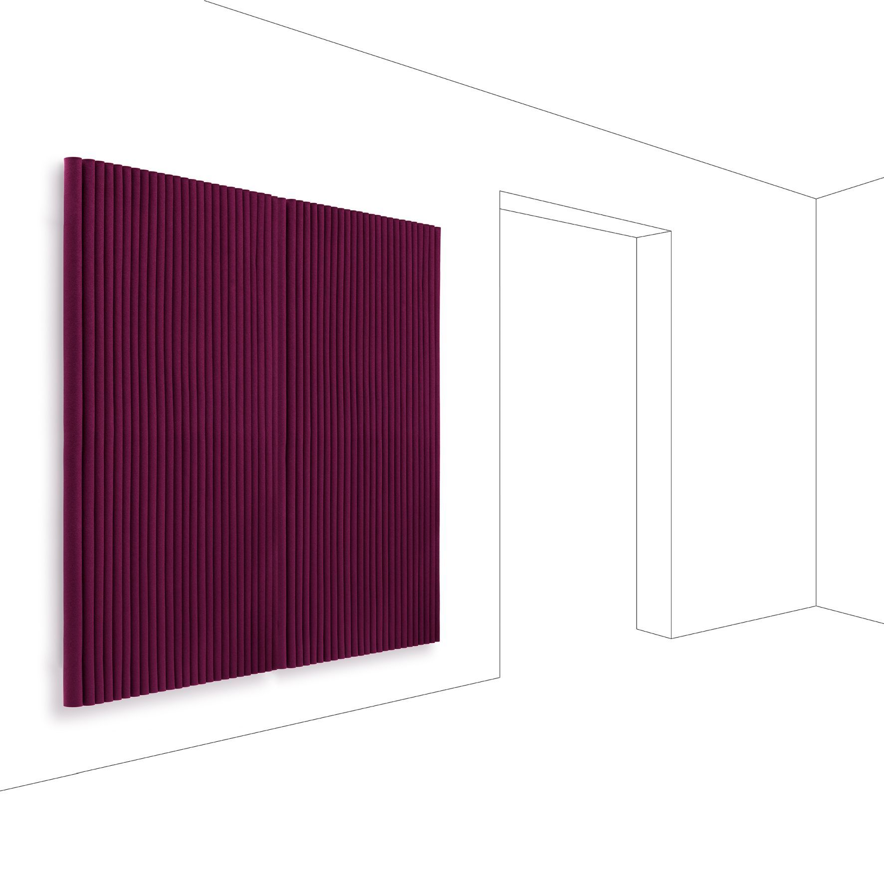 Wave wall module portrait format incl. 4 wall brackets Hey Sign