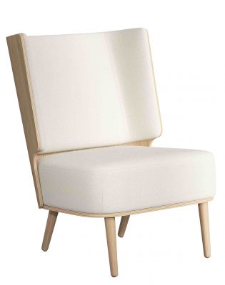 Serena Lounge Chair natural oak novoform Nubbio white