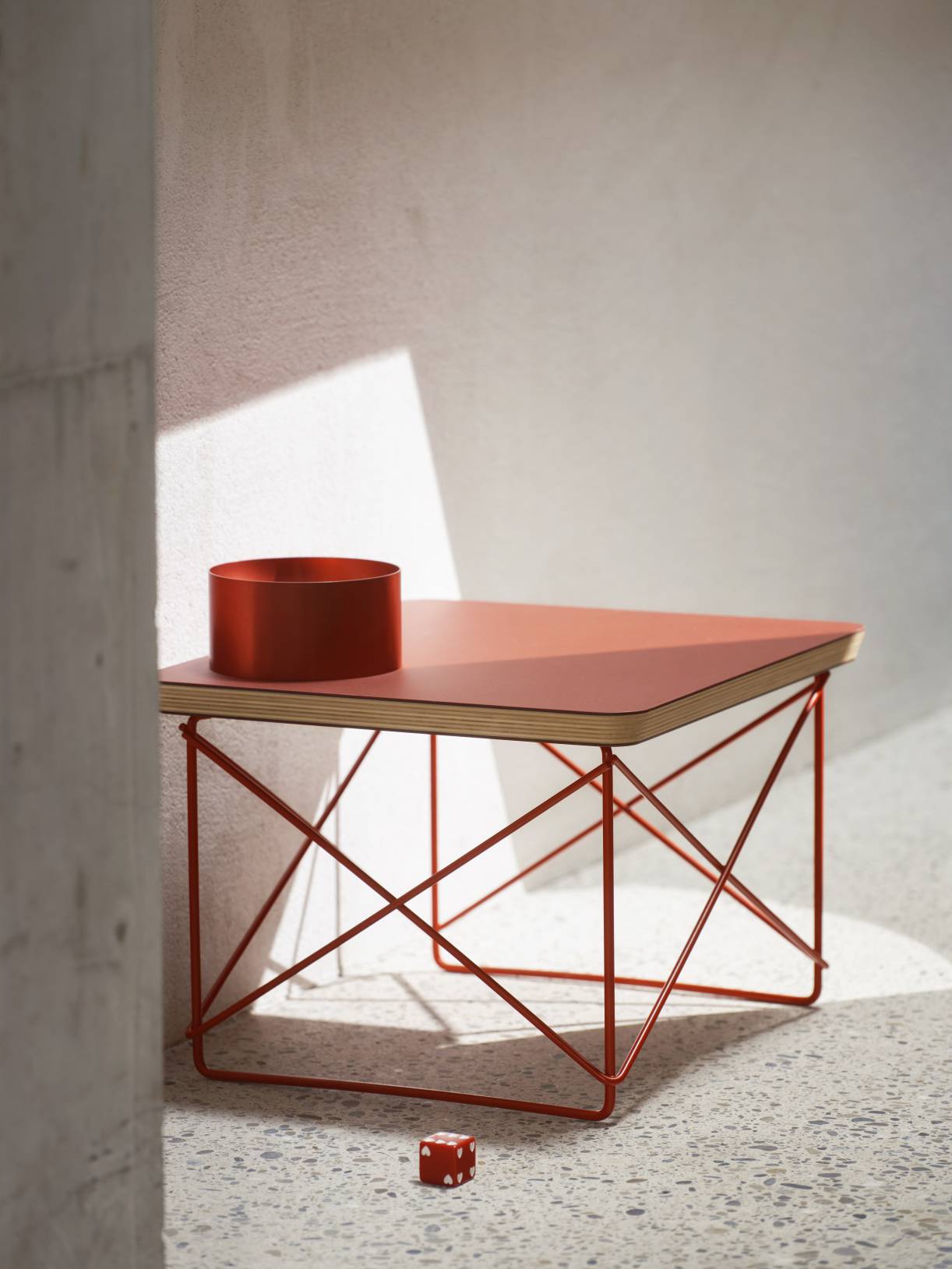 Occasional Table LTR Side Table Linoleum Dark brick Vitra 