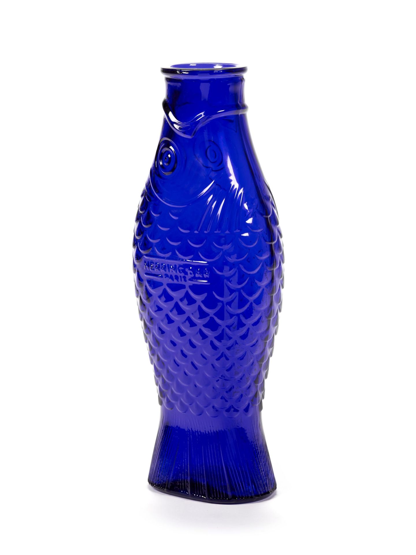 Fles Bottle Fish cobalt blue Serax