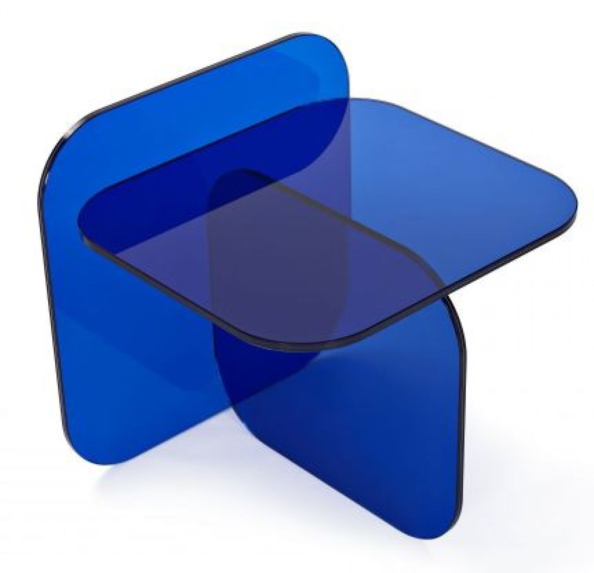 Sol Side Table ClassiCon Crystal glass royal blue