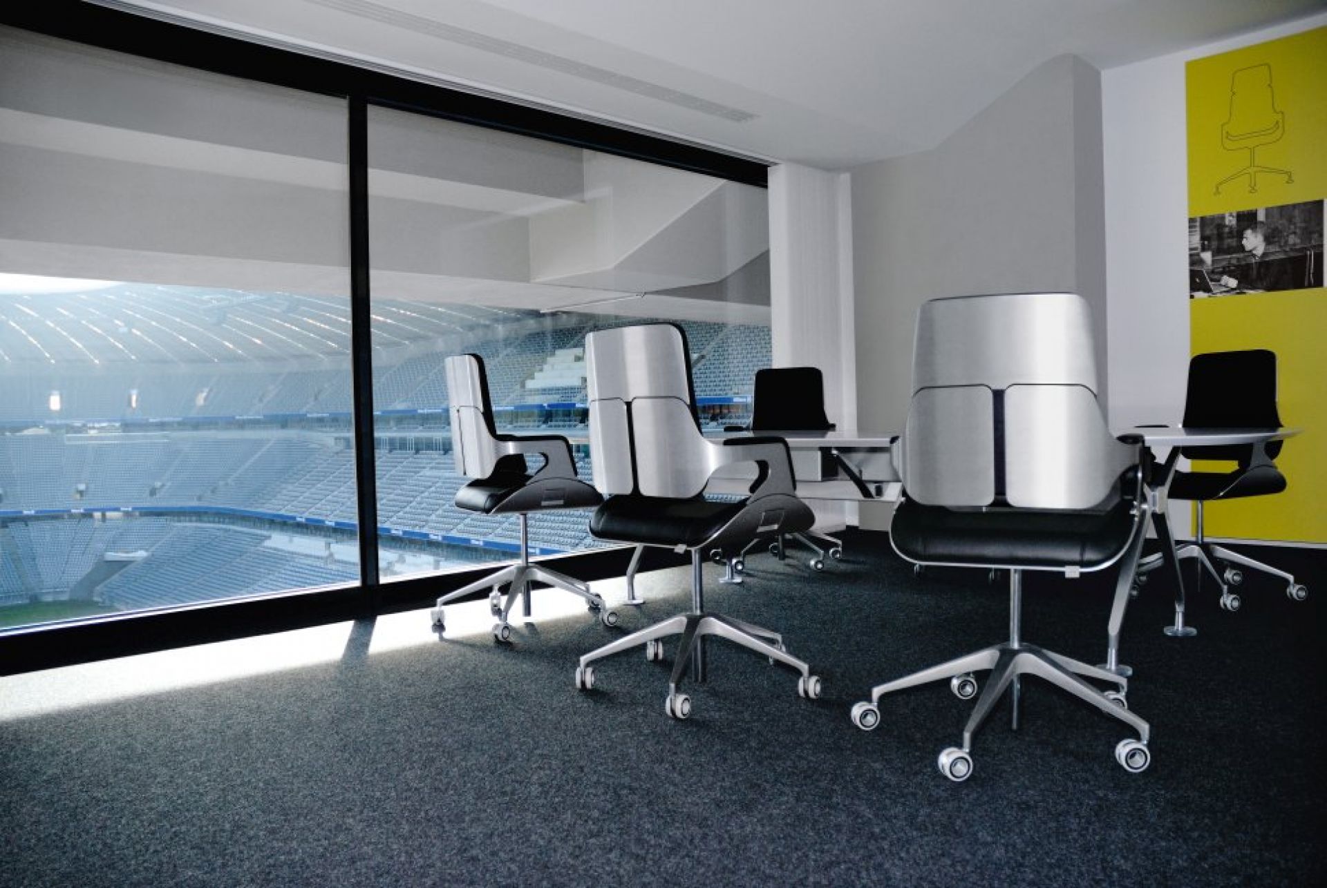 Silver SV10P Office Swivel Chair Medium Height Interstuhl
