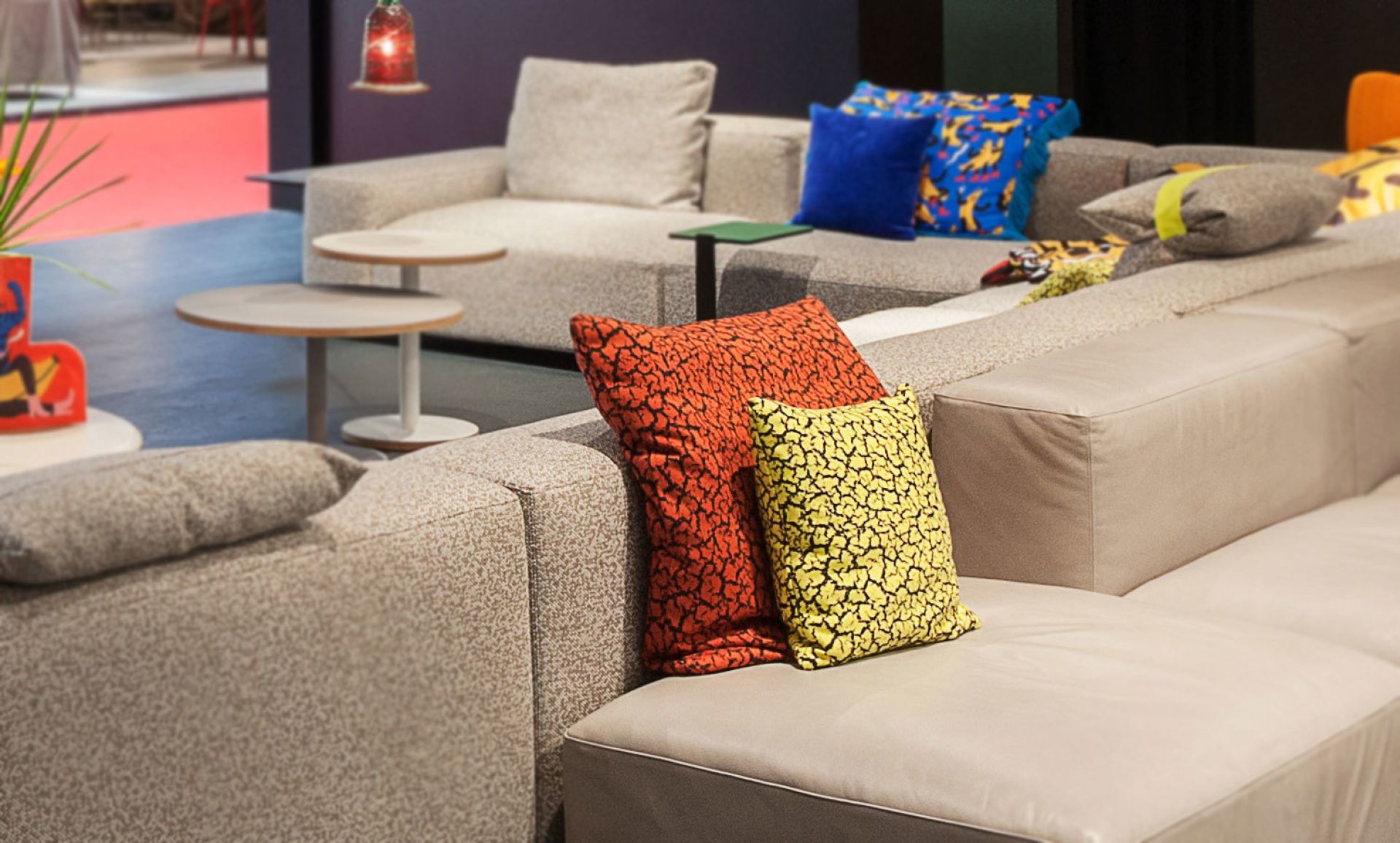 Rift cushion blue 40x40 Sancal