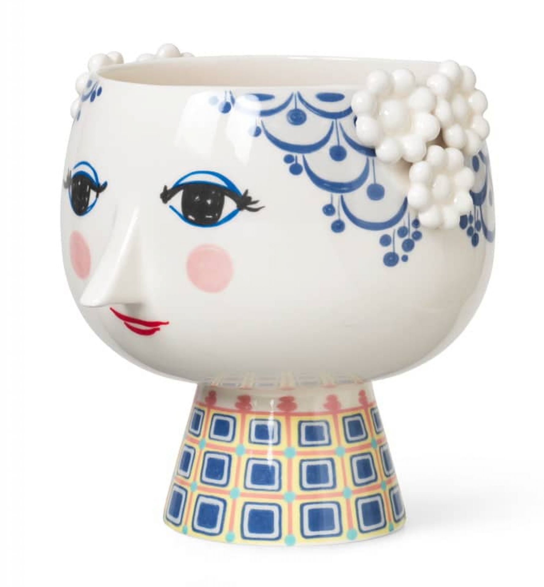 Eva Flowerpot 21 cm Blue Bjorn Wiinblad