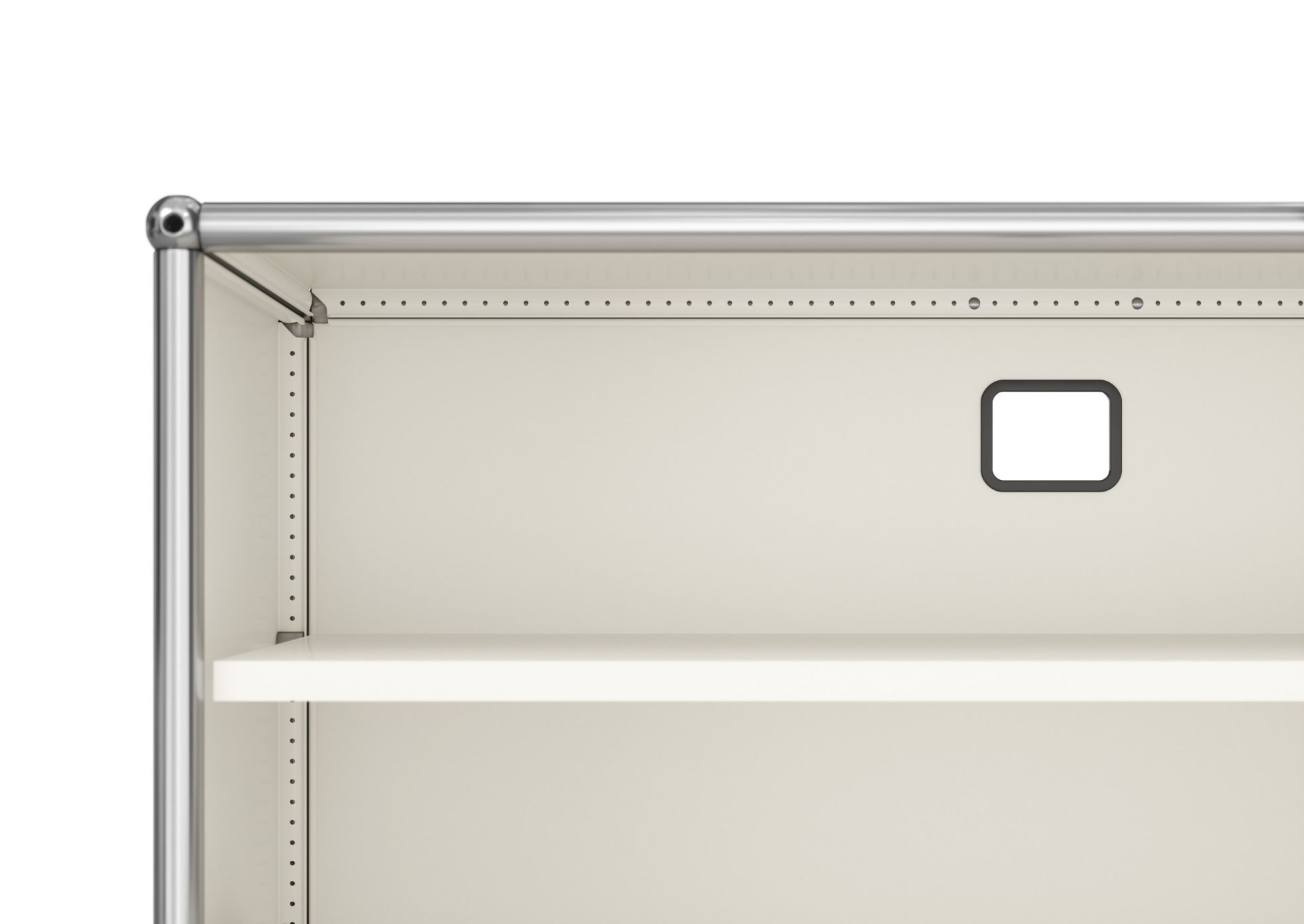 USM Haller TV/Hi-Fi Lowboard M61 on casters with 2 hinged doors Pure White