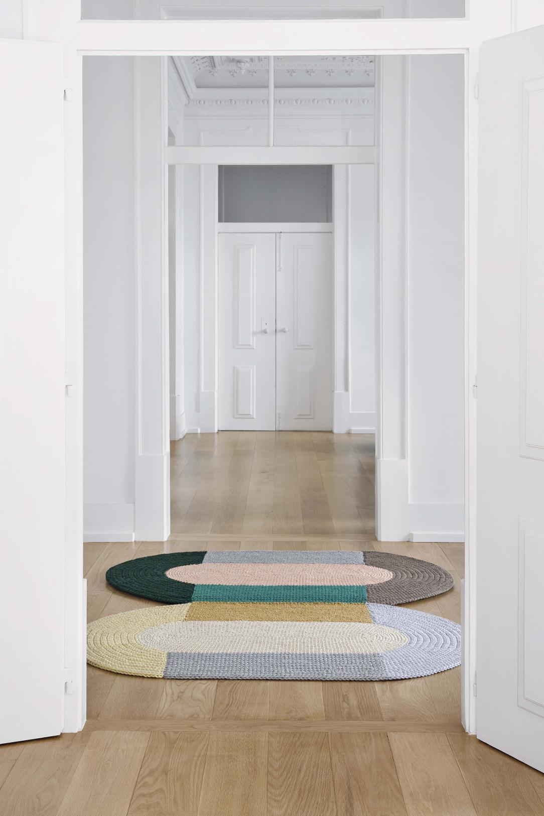 The Crochet Collection Embroidery Rug 180x100 cm Gan Beige