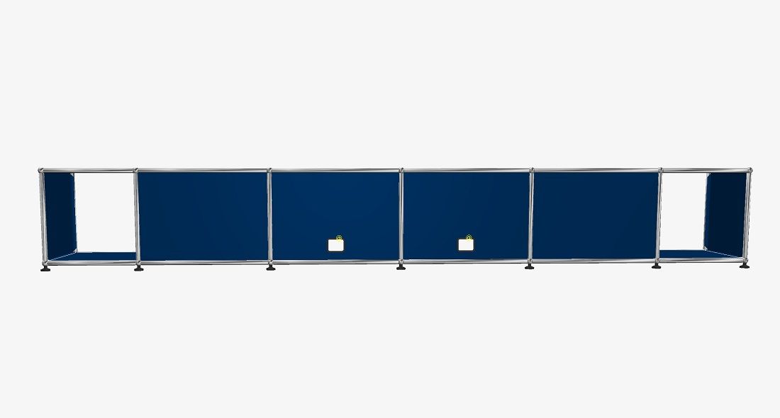 USM Board gentian blue without locks Wx270 cm USM Haller SINGLE PIECES