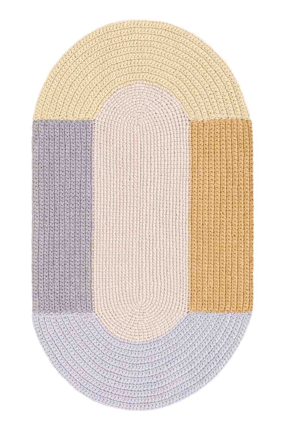 The Crochet Collection Embroidery Rug 180x100 cm Gan Beige