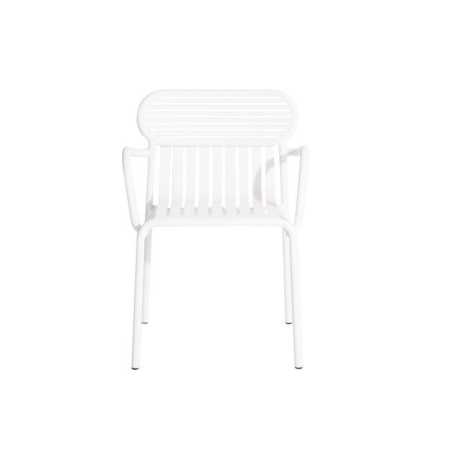 Week-End Garden Chair with Armrests Petite Friture White Week-End Garden Chair with Armrests Petite Friture White