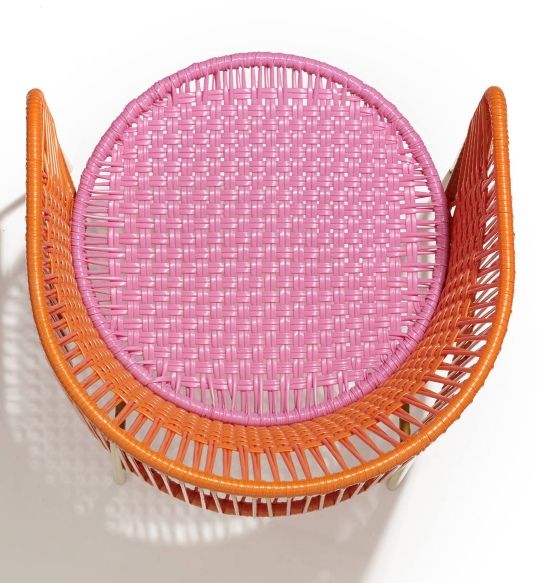 Caribe Dining Chair Outdoor ames Orange / Bubblegum Pink / Curry Yellow