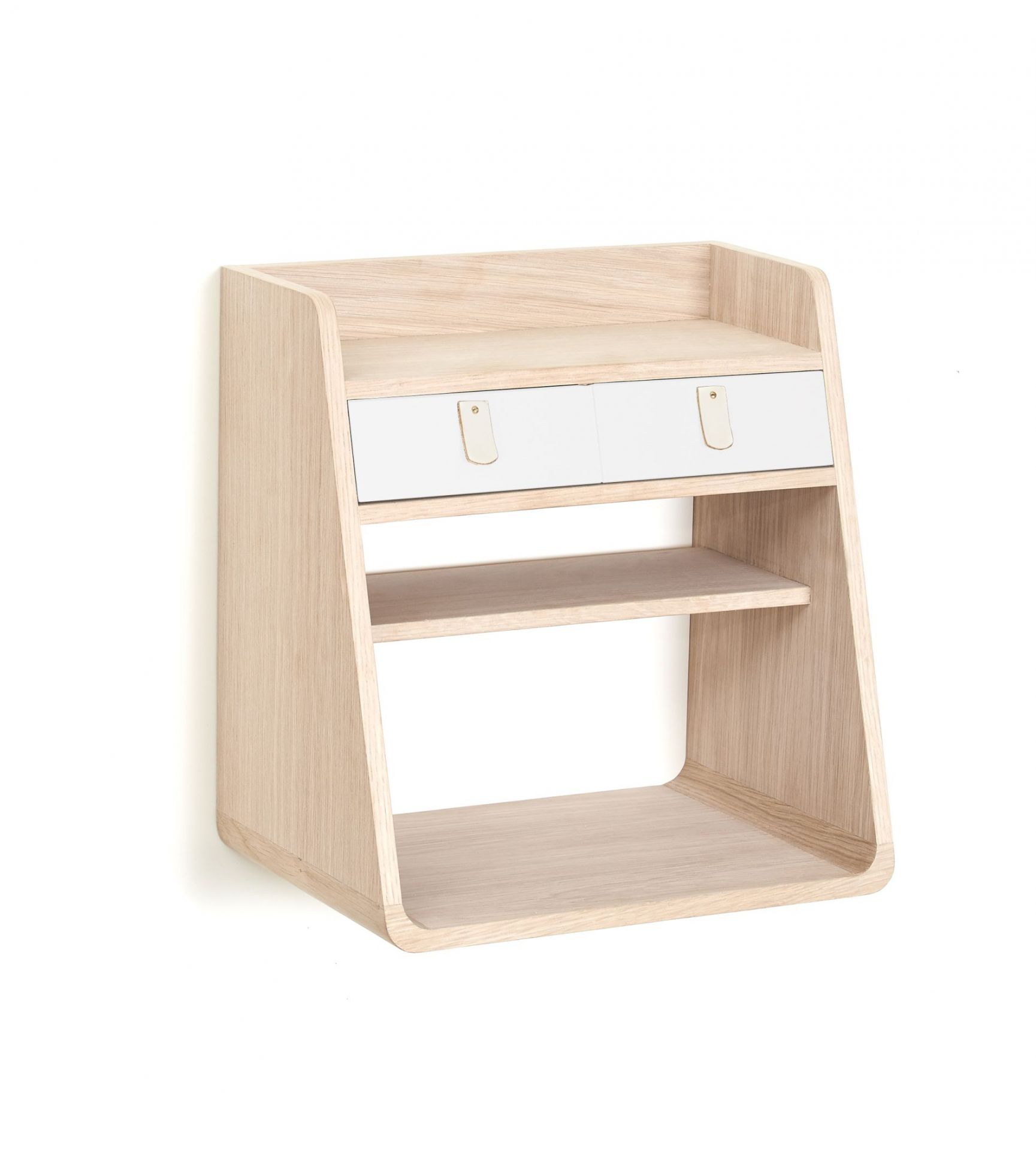 Suzon wall mounted storage Oak-white Hartô