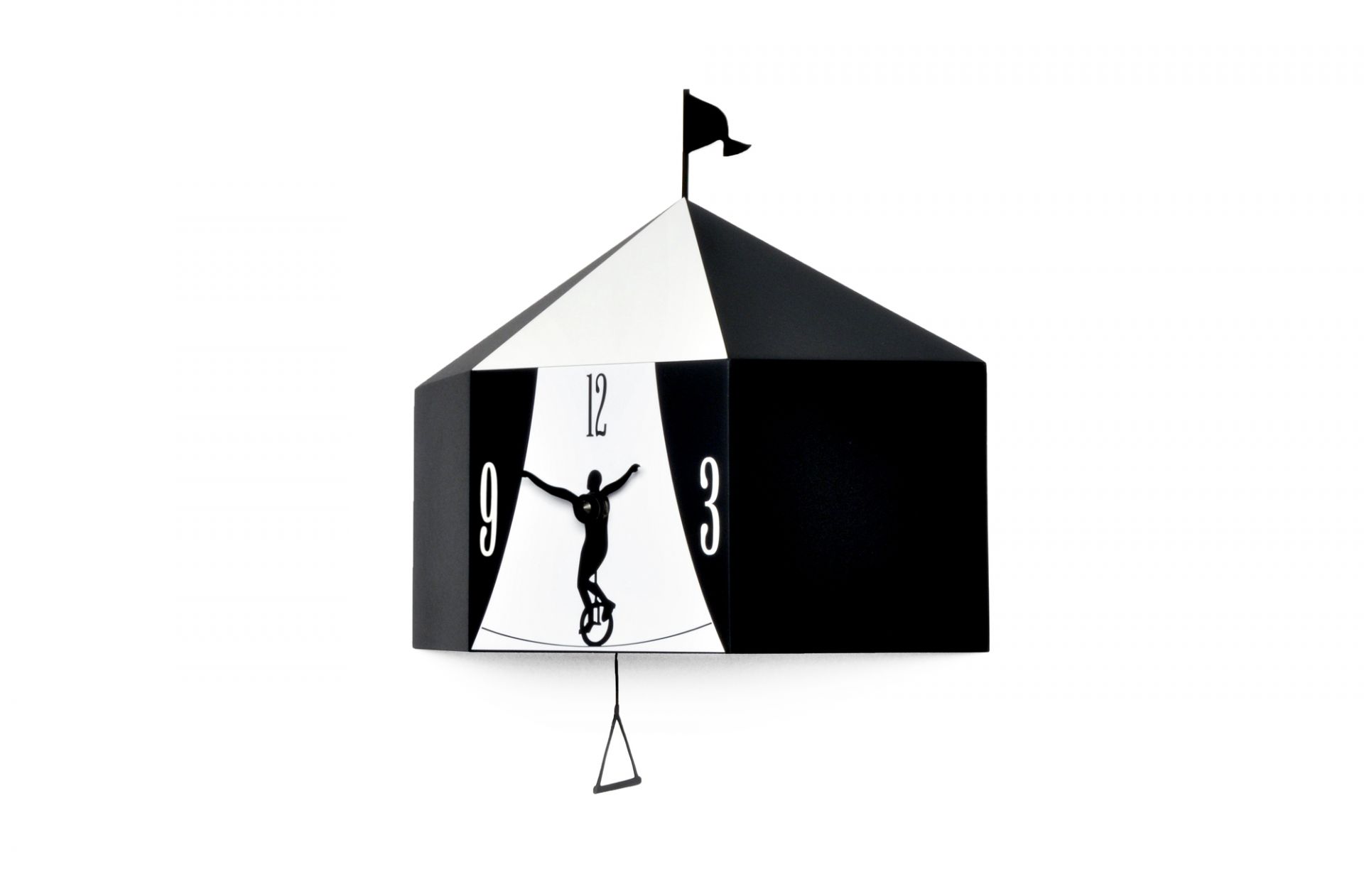 Circus Wall Clock Black Progetti SINGLE PIECES