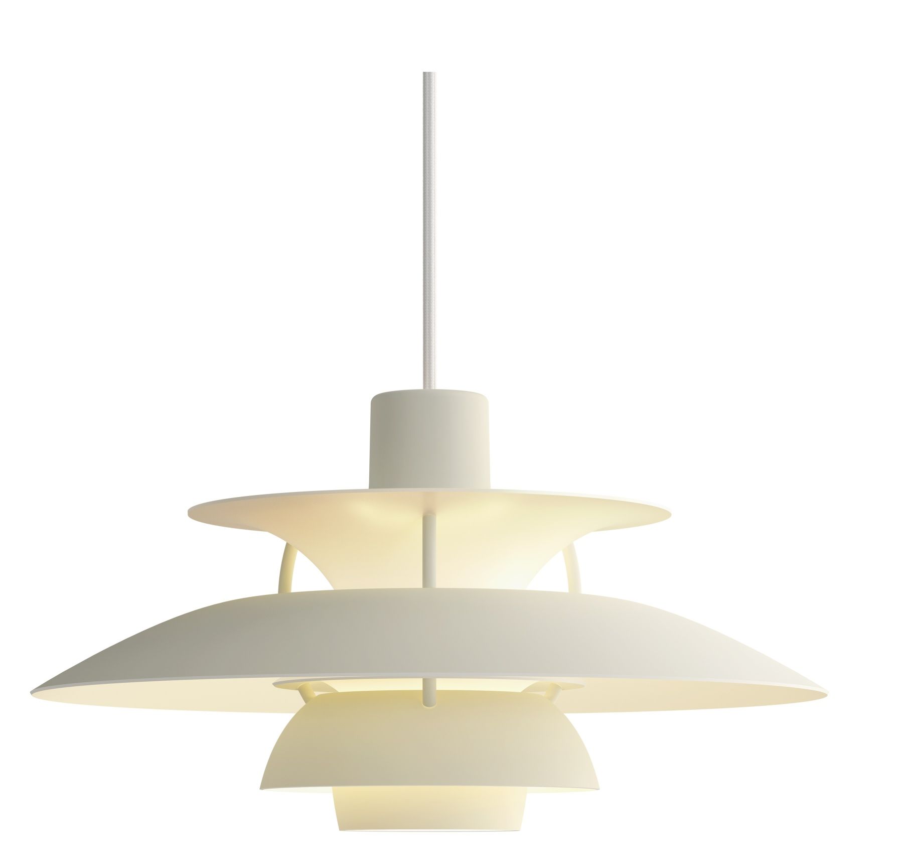 PH 5 Mini Monochrome Pendant light Louis Poulsen Pale Pewter