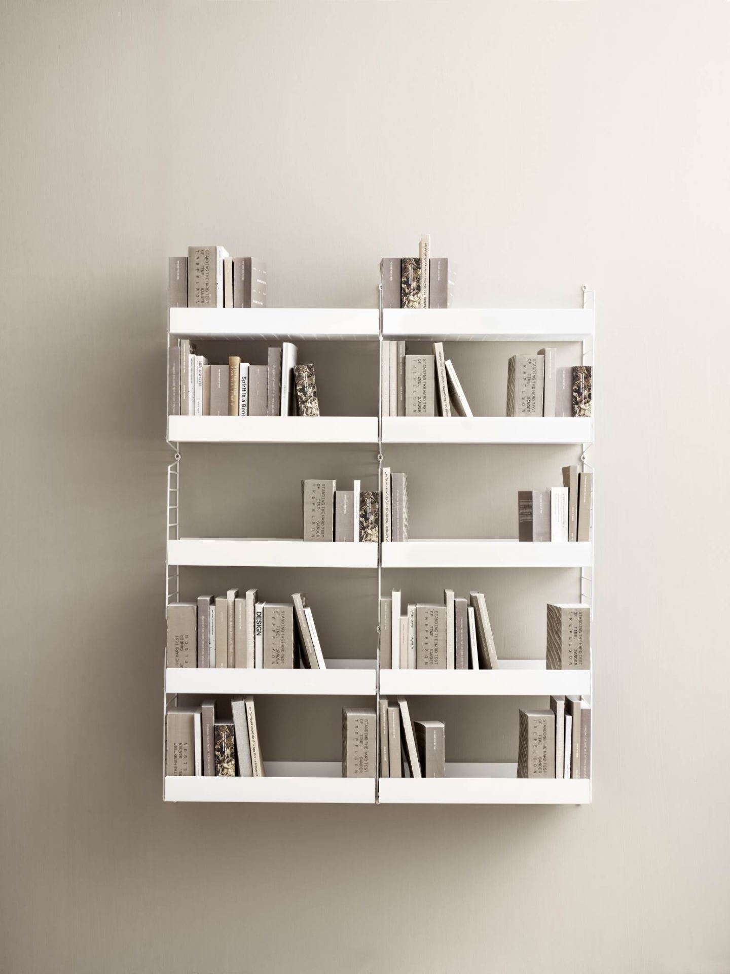String  Living room wall shelving system B String Furniture Black - Black