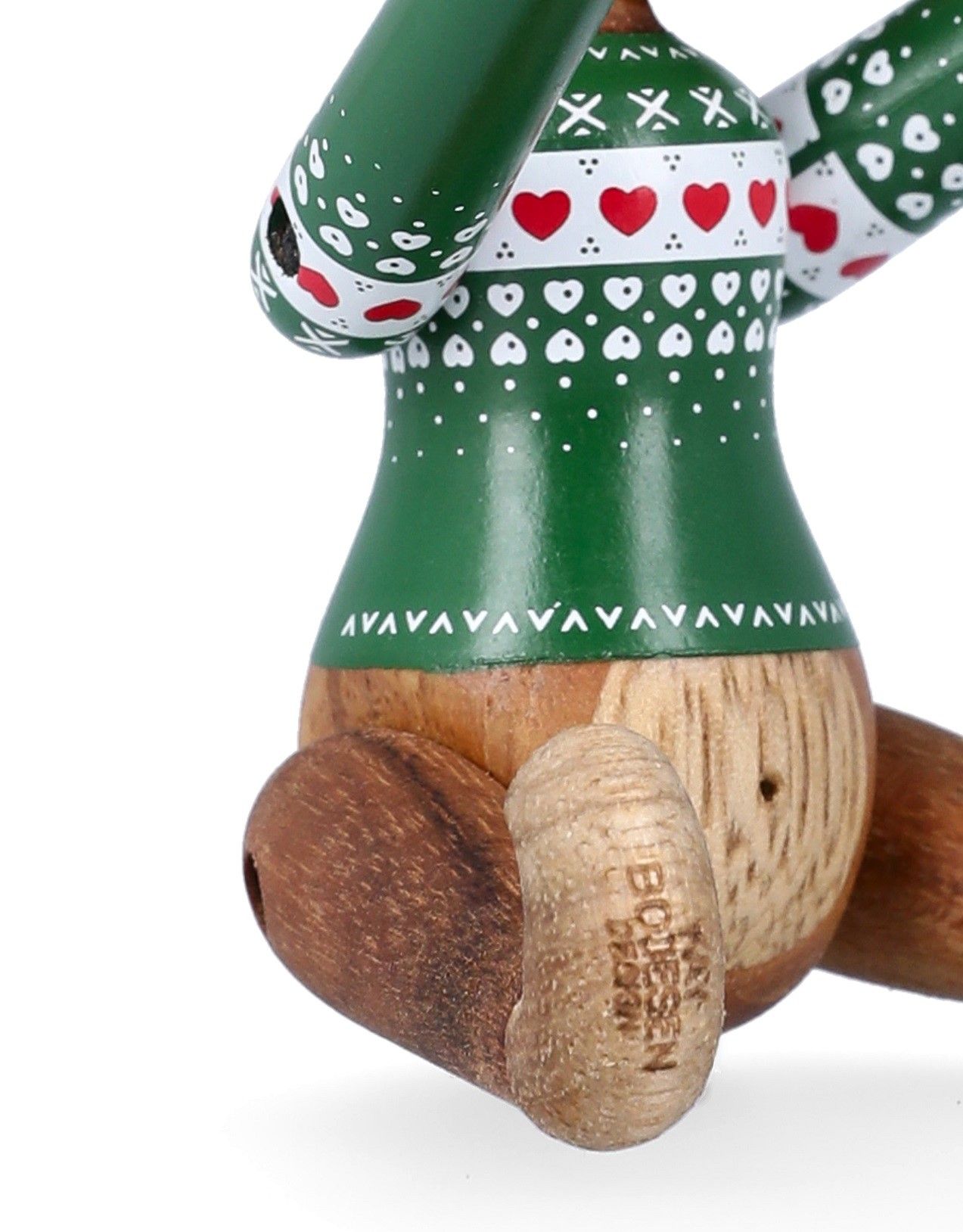 Christmas Jumper Monkey 2025 mini green wooden figure Kay Bojesen