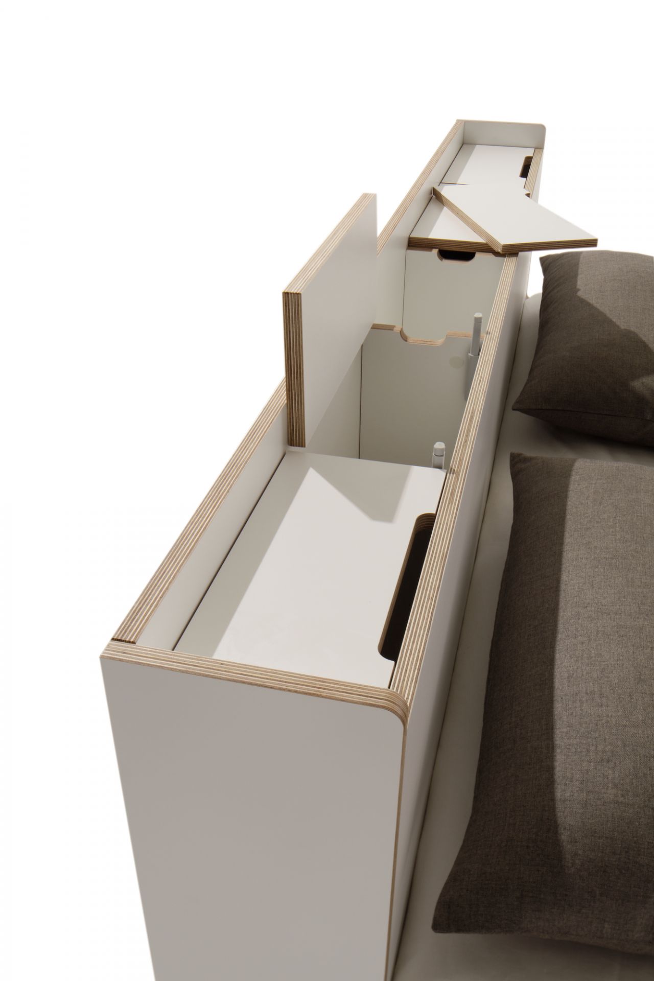 Nook Double bed CPL White Müller Möbelwerkstätten NK140