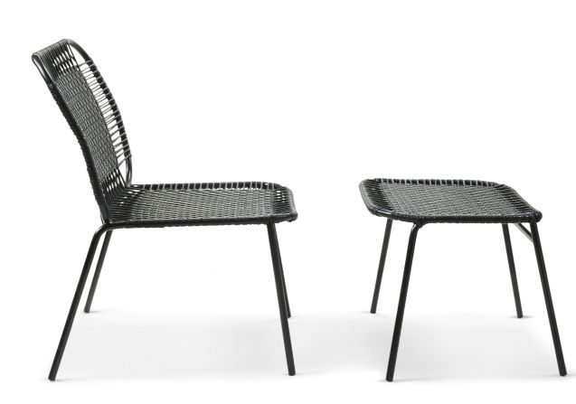 Cielo Footstool Footstool Outdoor ames Black - Black