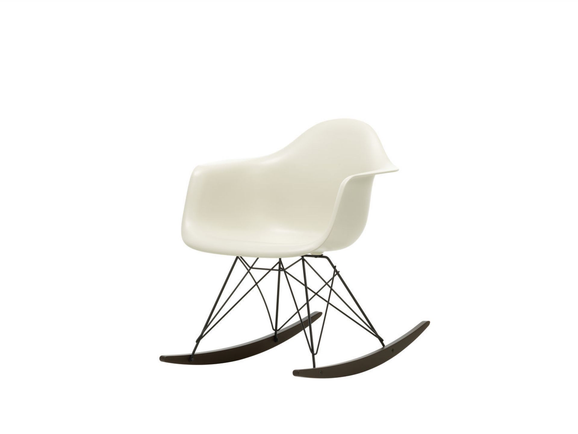 Eames Plastic Arm Chair RAR Rocking Chair Vitra Maple dark - Black - Deep black