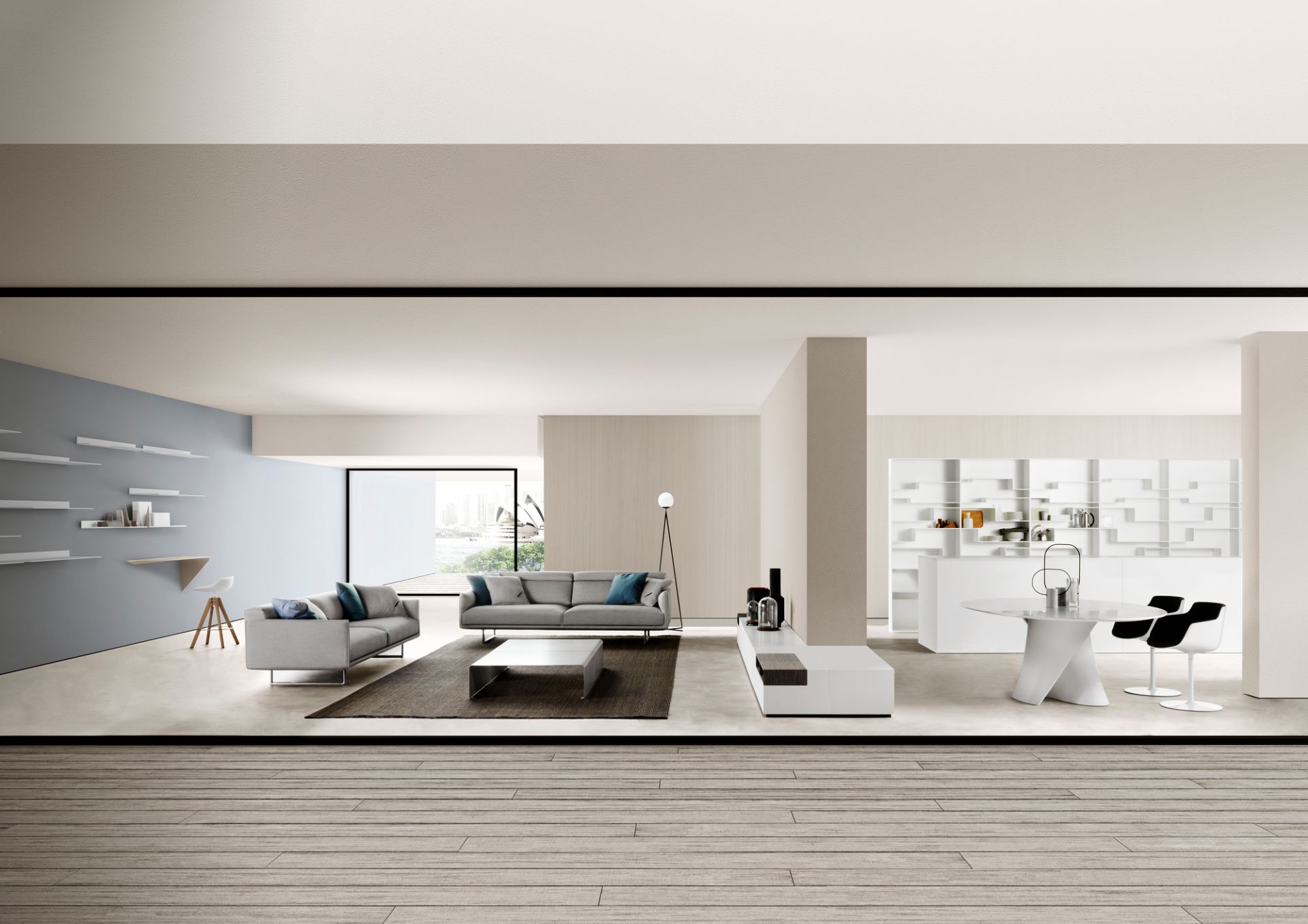 Melody Regalsystem MDF Italia-Taubengrau matt