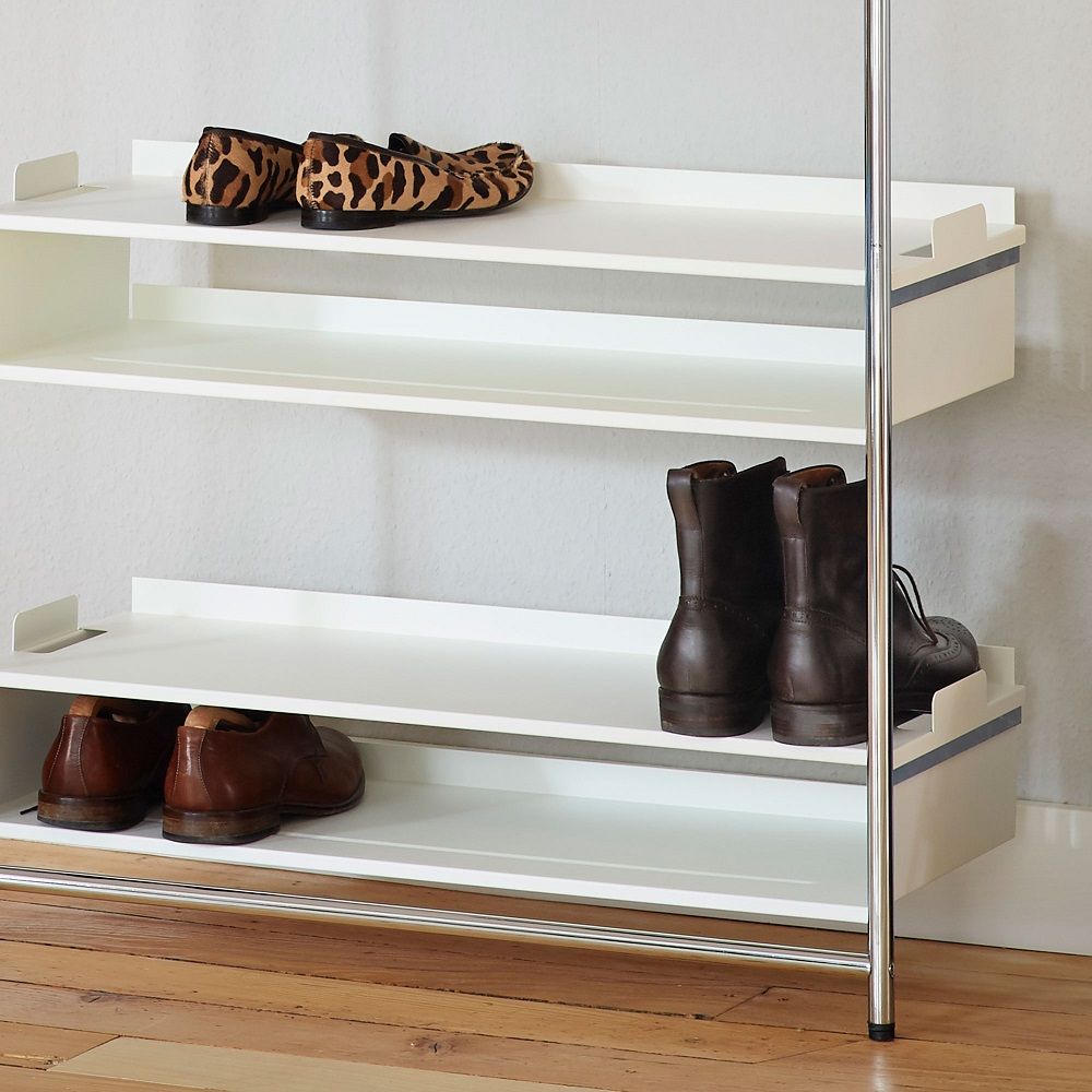Comba Anlehngarderobe Mox Gestell schwarz Tablaren weiß
