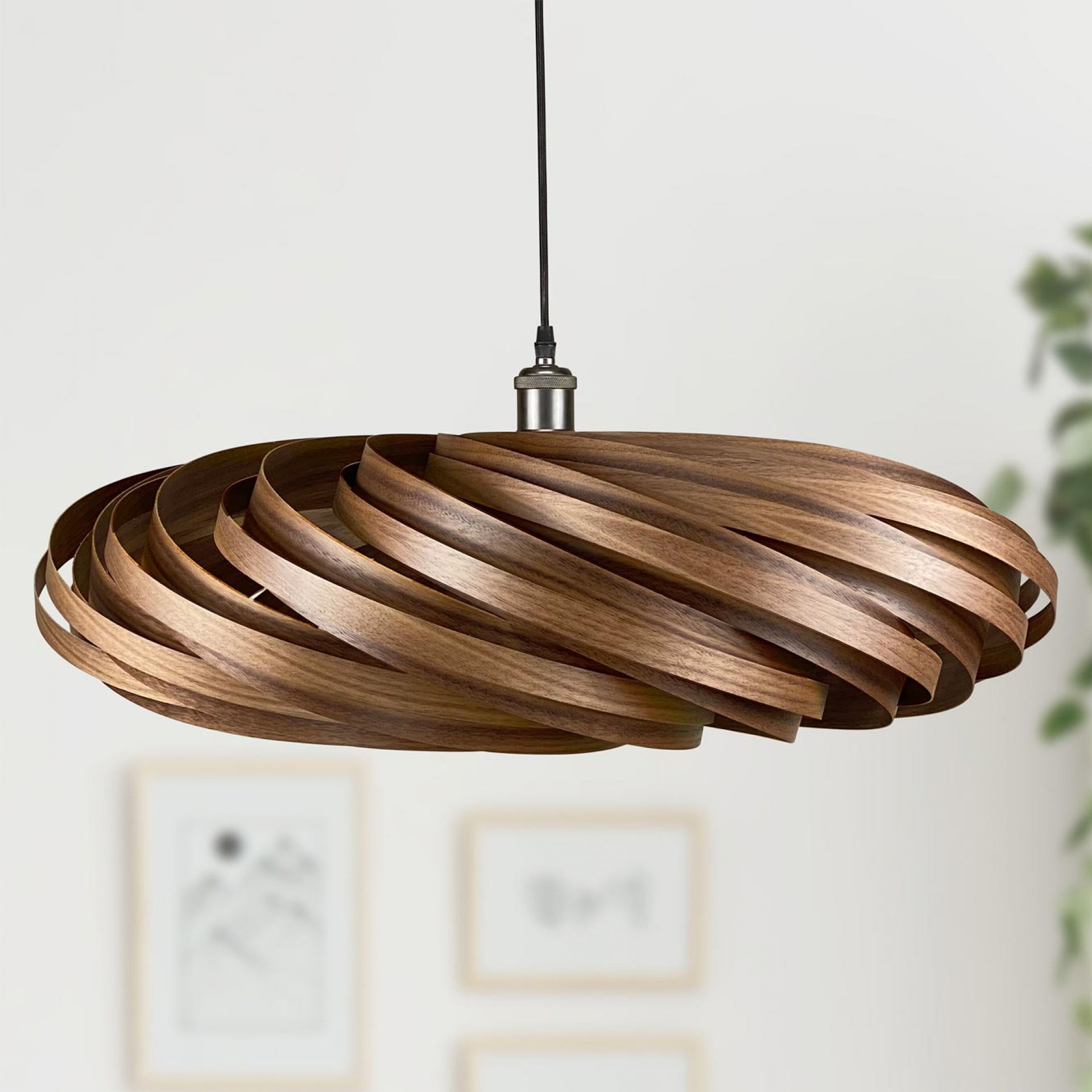 Veneria Pendant lamp Ø70 cm Walnut Gofurnit