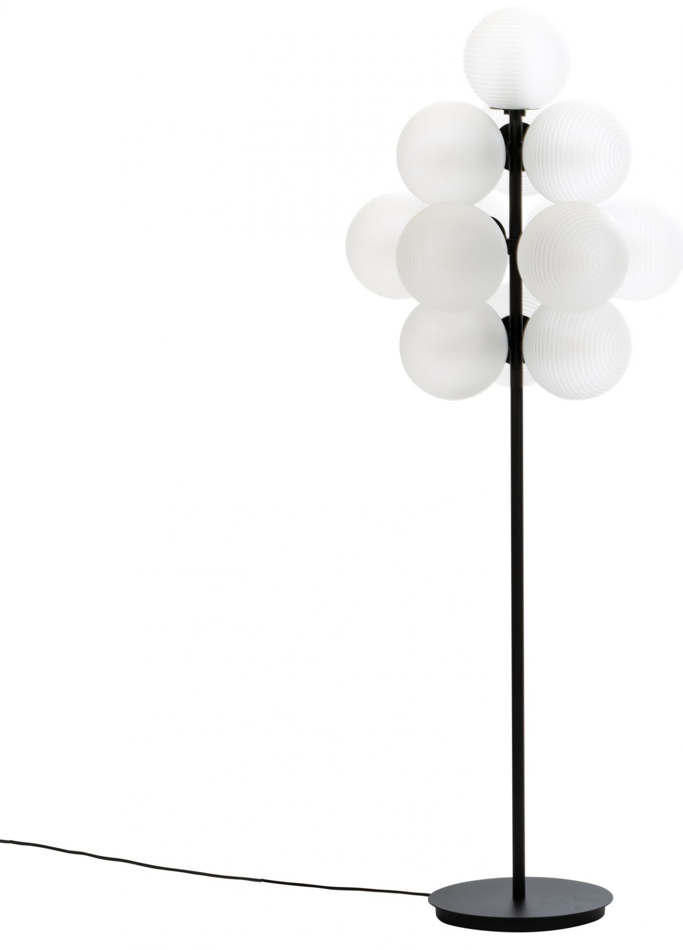 Stellar Grape Big Floor lamp Pulpo Transparent - Black