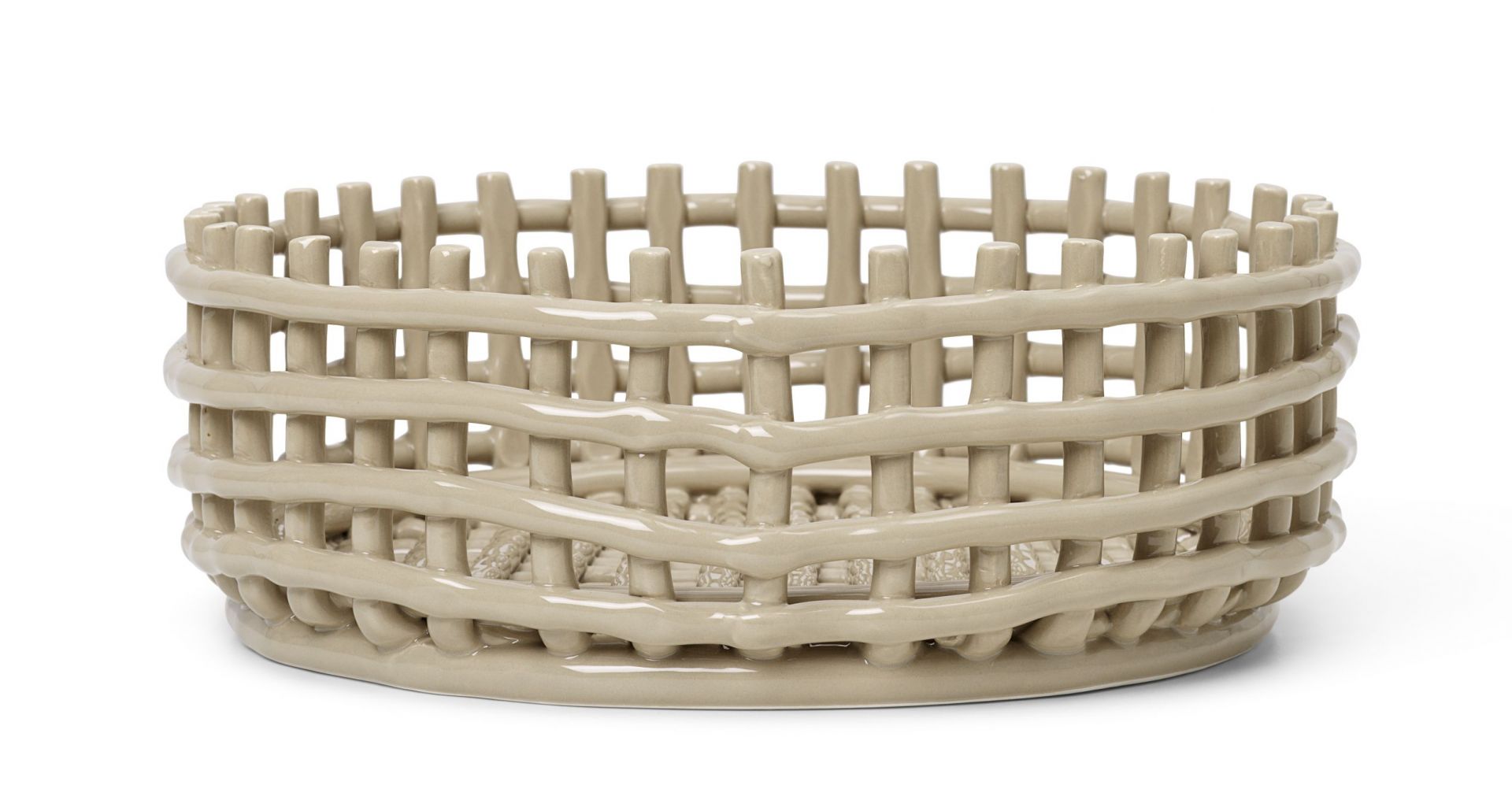 Ceramic Centrepiece Basket Cashmere Ferm Living